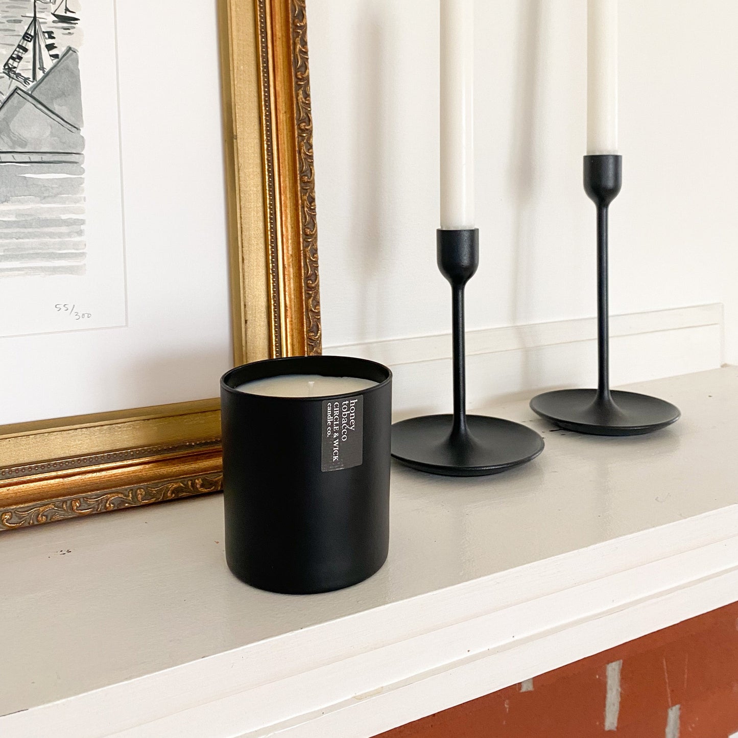 Frosted Glass Vessel - 11oz Candle